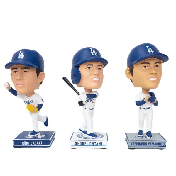 限定5000個 MLB 大谷翔平 山本由伸 佐々木朗希 ドジャース ミニボブルヘッド 3セット Bi...