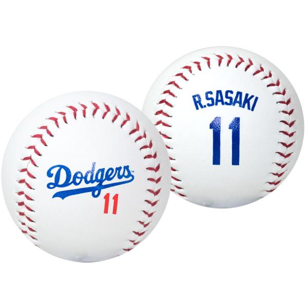 MLB 佐々木朗希 ドジャース ボール 【現地買付】Name &amp; Number Baseball U...