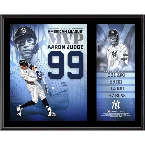 MLB アーロン・ジャッジ ヤンキース フォトフレーム 12 x 15 2025 MVP Subli...