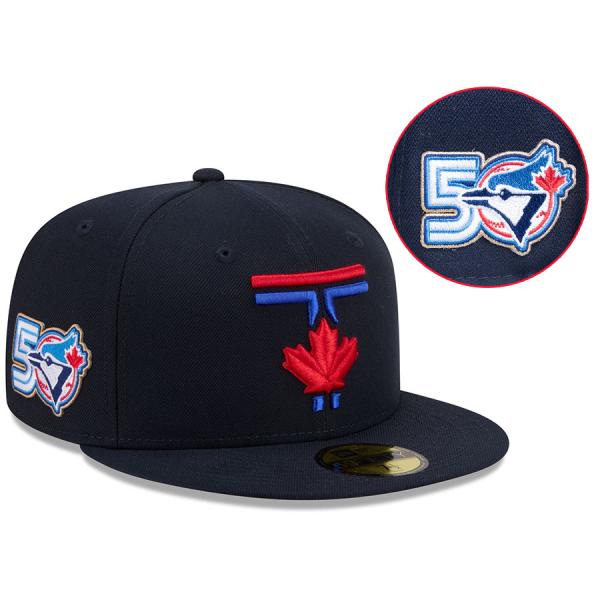 MLB ブルージェイズ キャップ 【海外モデル】50周年記念 パッチ シティーコネクト 59FIFT...