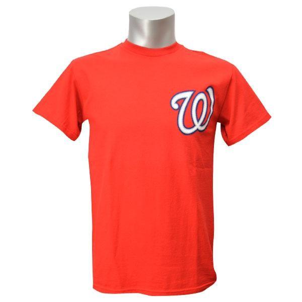 リニューアル記念メガセール MLB ナショナルズ Tシャツ レッド マジェスティック New Wor...