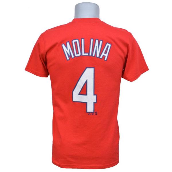リニューアル記念メガセール MLB カージナルス ヤディエル・モリーナ Tシャツ レッド マジェステ...