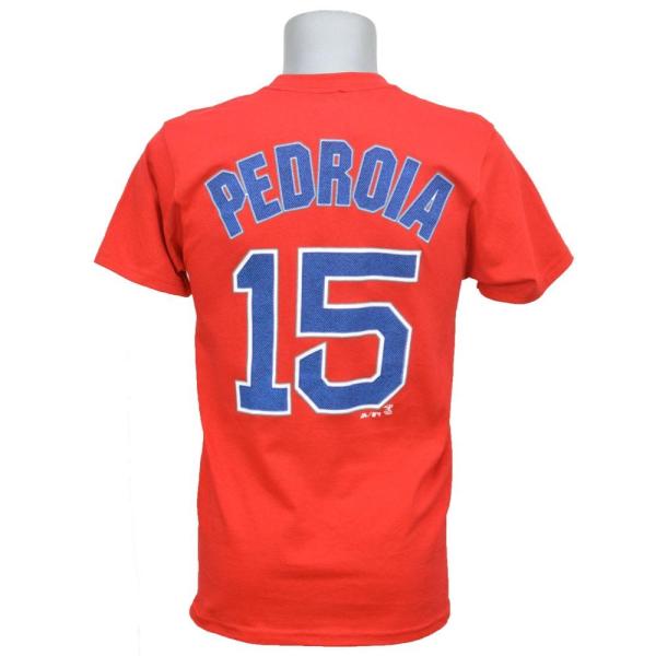 リニューアル記念メガセール MLB レッドソックス ダスティン・ペドロイア Tシャツ レッド マジェ...