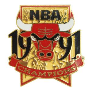 NBA ブルズ 4-Time チャンピオン シリーズ 1991 ピンバッジ レアアイテム｜selection-j