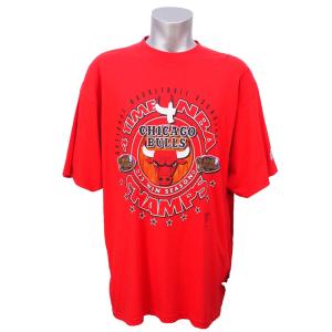 NBA ブルズ 1996年 ファイナル優勝 シーズン72勝達成 記念Tシャツ Logo Athletic レッド レアアイテム TSS【OCSL】｜selection-j