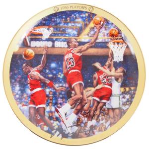 NBA ブルズ マイケル・ジョーダン コレクター プレート 1986 プレーオフ (6489B) Upper Deck レアアイテム｜selection-j