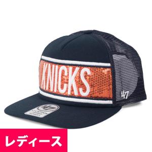 NBA ニックス キャップ/帽子 グリッター ロゴ レディース 47ブランド/47Brand ネイビー｜selection-j