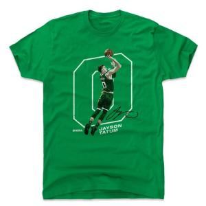 NBA Tシャツ セルティックス ジェイソン・テイタム プレーヤー アート アウトライン 500Level グリーン｜selection-j