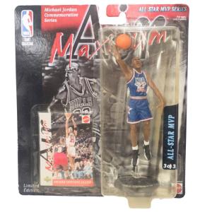 NBA マイケル・ジョーダン ブルズ フィギュア Super Stars Air Maximum Action Figure All-Star MVP Upper Deck｜selection-j