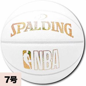 NBA ホログラム コンポジット SPALDING ホワイト×ゴールド BSKTBLL特集｜selection-j