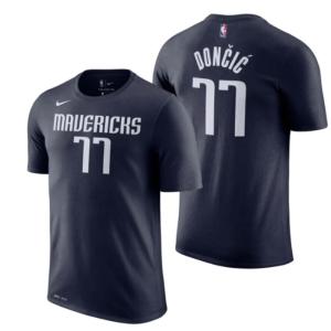 NBA ルカ・ドンチッチ ダラス・マーベリックス Tシャツ Statement Name & Number Performance T-Shirt ナイキ/Nike ネイビー｜selection-j