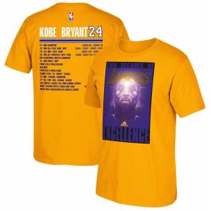 NBA コービー・ブライアント ロサンゼルス・レイカーズ Tシャツ Two Decades of Excellence T-Shirt アディダス/Adidas ゴールド｜selection-j