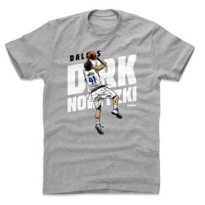 NBA ダーク・ノビツキー ダラス・マーベリックス Tシャツ プレーヤー アート コットン 500Level グレー【OCSL】｜selection-j