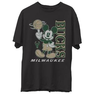 NBA ミルウォーキー・バックス Tシャツ ディズニー ミッキーマウス Disney Vintage Mickey Baller T-Shirt Junk Food ブラック｜selection-j