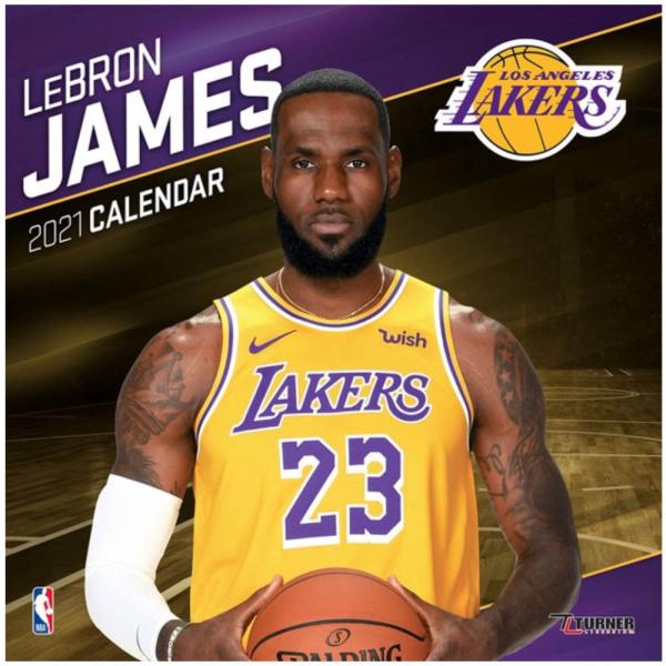 レブロン・ジェームズ カレンダー NBA レイカーズ 2021年版 プレーヤー 壁掛け ポスターイン...