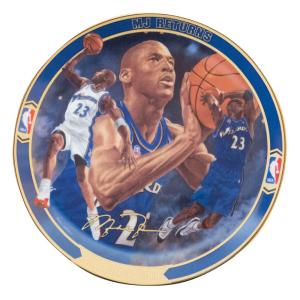 マイケル・ジョーダン ウィザーズ NBA グッズ 皿 プレート MJ Returns Collectible Plates: Character In Action (729A) Upper Deck｜selection-j