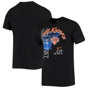 ニックス Tシャツ NBA ナイキ ブラック メンズ 半袖 2020/21 シティエディション Buckets Performance T-Shirt｜selection-j