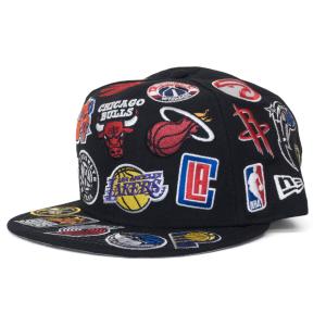 NBA キャップ Team オールオーバー 9FIFTY スナップバック ニューエラ/New Era ブラック｜selection-j