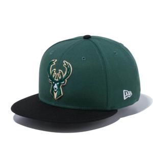 NBA ミルウォーキー・バックス キャップ 9FIFTY 2トーン スナップバック Cap ニューエラ/New Era グリーン ブラック｜selection-j