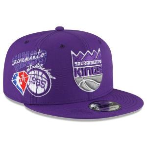 NBA サクラメント・キングス キャップ バック ハーフ スナップバック 75周年 Back Half 9FIFTY 帽子 ニューエラ/New Era パープル｜selection-j