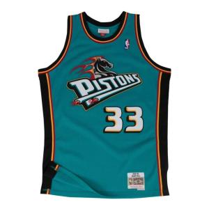 NBA グラント・ヒル ピストンズ ユニフォーム スウィングマン ロード 1998-99 ミッチェル＆ネス/Mitchell & Ness ティール｜selection-j