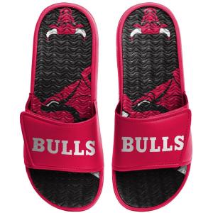 NBA シカゴ・ブルズ サンダル ワードマーク Gel Slide Sandals FOCO レッド｜selection-j