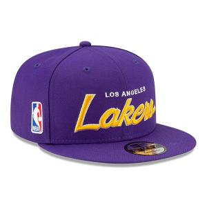 NBA レイカーズ キャップ スクリプトアップ 9FIFTY Snapback Cap ニューエラ/New Era パープル｜selection-j