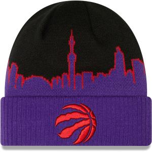 NBA ラプターズ ニット帽 2022 Tip-Off ティップオフ Cuffed Knit ニットキャップ ニューエラ/New Era パープル/ブラック｜selection-j