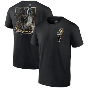 NBA レブロン・ジェームズ レイカーズ Tシャツ ALL TIME SHORT SLEEVE 歴代最多得点 Fanatics Branded ブラック｜selection-j