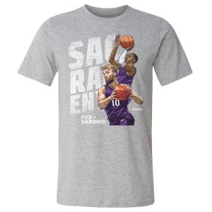 NBA ディアロン・フォックス ドマンタス・サボニス サクラメント・キングス Tシャツ Sacramento Duo WHT 500Level ヘザーグレー｜selection-j