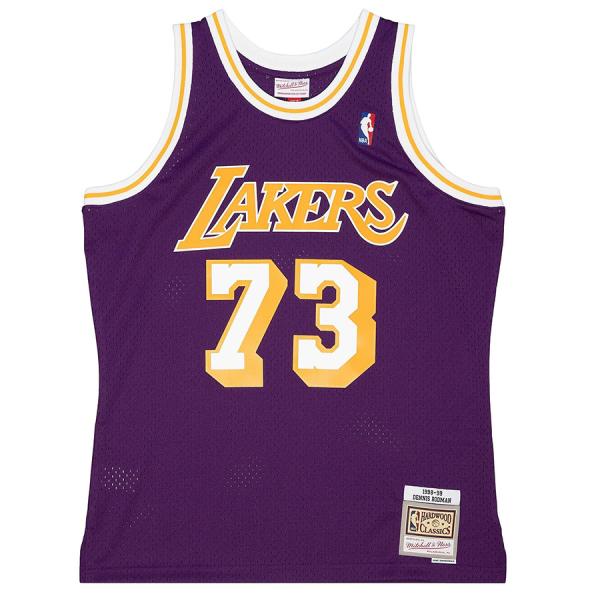 NBA デニス・ロッドマン レイカーズ ユニフォーム スウィングマン Jersey ミッチェル＆ネス...