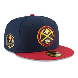 NBA ナゲッツ キャップ NBAファイナル2023 優勝記念 Side Patch Two-Tone 59FIFTY Fitted Hat ニューエラ/New Era ネイビー/レッド｜selection-j