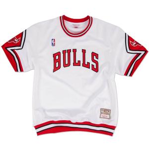 NBA シカゴ・ブルズ ショーツ 1987-88 オーセンティック Shooting Shirt ミッチェル＆ネス/Mitchell & Ness ホワイト｜selection-j