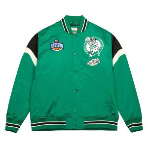 NBA セルティックス ジャケット Heavyweight Satin Jacket ミッチェル＆ネス/Mitchell & Ness ケリーグリーン｜selection-j