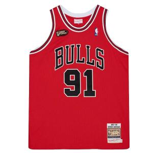 NBA デニス・ロッドマン シカゴ・ブルズ ユニフォーム NBA 復刻 オーセンティック (NBAファイナル 1997) Mitchell & Ness ロード レッド