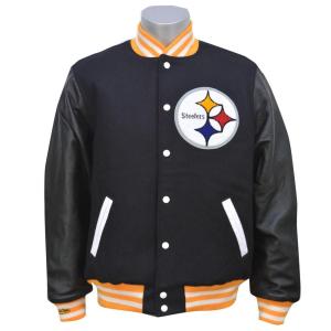 NFL スタジアムジャンパー スティーラーズ ジャケット WOOL/LEATHER VARSITY ジャケット ミッチェル＆ネス/Mitchell & Ness【OCSL】｜selection-j