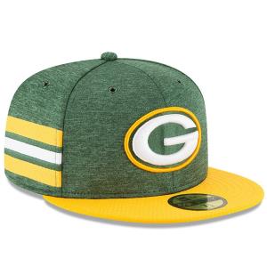 NFL パッカーズ キャップ/帽子 59FIFTY 2018 選手着用 サイドライン ホーム ニューエラ/New Era グリーン｜selection-j