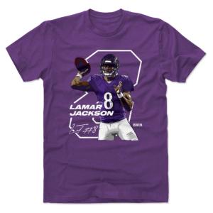 NFL ラマー・ジャクソン レイブンズ Tシャツ Player Art Cotton T-Shirt 500Level パープル｜selection-j