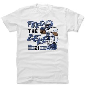 NFL エゼキエル・エリオット カウボーイズ Tシャツ Player Art Cotton T-Shirt 500Level ホワイト｜selection-j