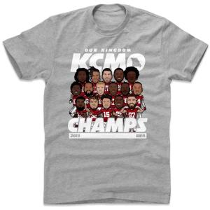 NFL 2019 Champion チーフス Tシャツ プレーヤー アート コットン 500Level グレー｜selection-j