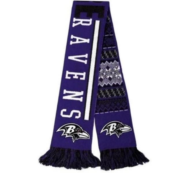 NFL レイブンズ ウォーム ウィンター リバーシブル アグリー スカーフ Forever Coll...