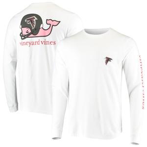 NFL ファルコンズ Tシャツ ロングスリーブTシャツ ロンT Whale Helmet Long Sleeve T-Shirt Vineyard Vines ホワイト｜selection-j