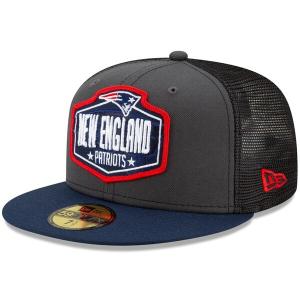 NFL ドラフト 2021 キャップ ペイトリオッツ ニューエラ New Era グラファイト ネイビー 59FIFTY Fitted Hat｜selection-j