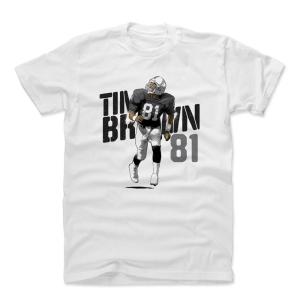 NFL レイダース Tシャツ ティム・ブラウン Stencil K T-Shirt 500Level ホワイト