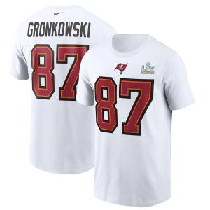 NFL ロブ・グロンコウスキー バッカニアーズ Tシャツ Super Bowl LV Champions Name & Number T-Shirt ナイキ/Nike ホワイト｜selection-j