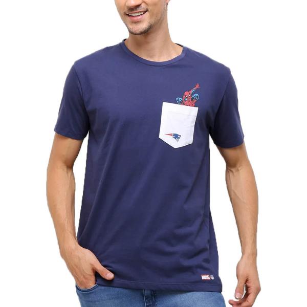 NFL ペイトリオッツ Tシャツ NFL x Marvel マーベル Spider-Man スパイダ...