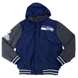 NFL シーホークス ジャケット スーパーボウル チャンピオン スナップ アウター Jacket ネイビー｜selection-j