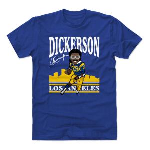 NFL エリック・ディッカーソン ラムズ Tシャツ Toon Y WHT T-shirt 500level ロイヤルブルー｜selection-j