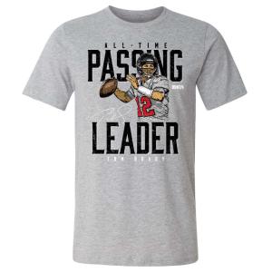 NFL トム・ブレイディ バッカニアーズ Tシャツ All-Time Passing Yards Leader T-shirt 500level ヘザーグレー 23nplf｜selection-j