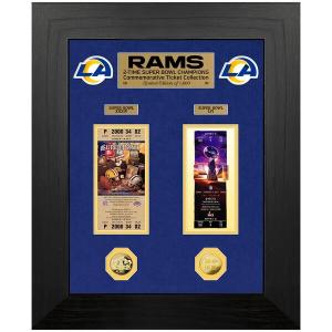NFL ラムズ グッズ 第56回 スーパーボウル 優勝記念 2-Time Super Bowl Champions チケット コイン Frame Highland Mint｜selection-j